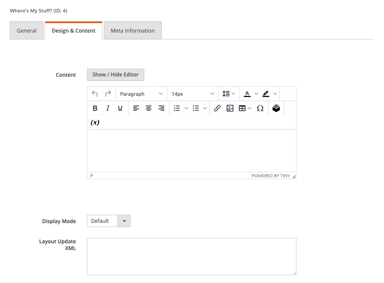 Design &amp; Content