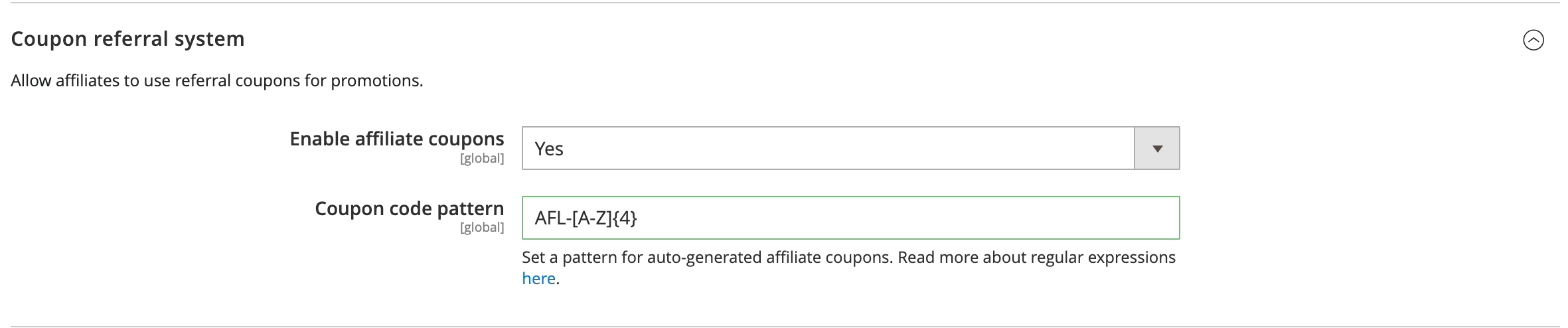 Enable affiliate coupons