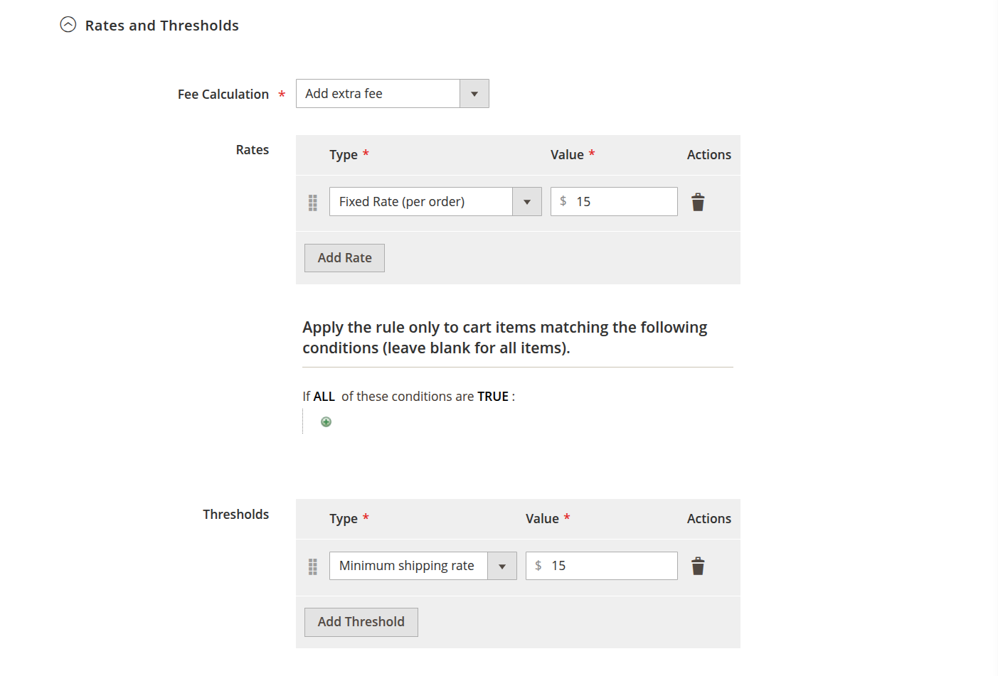 Rates and Thresholds