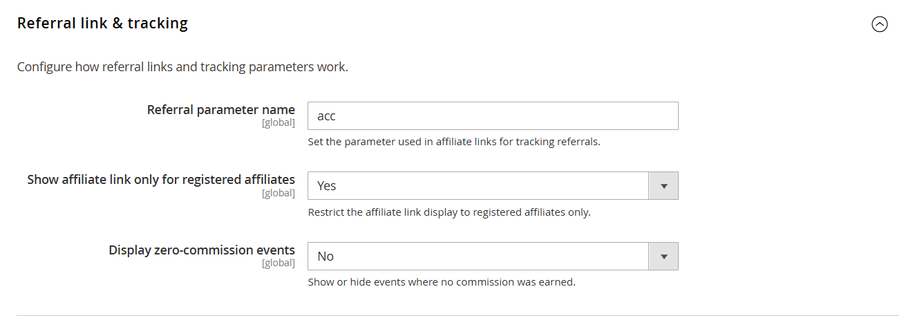 Referral link &amp; tracking