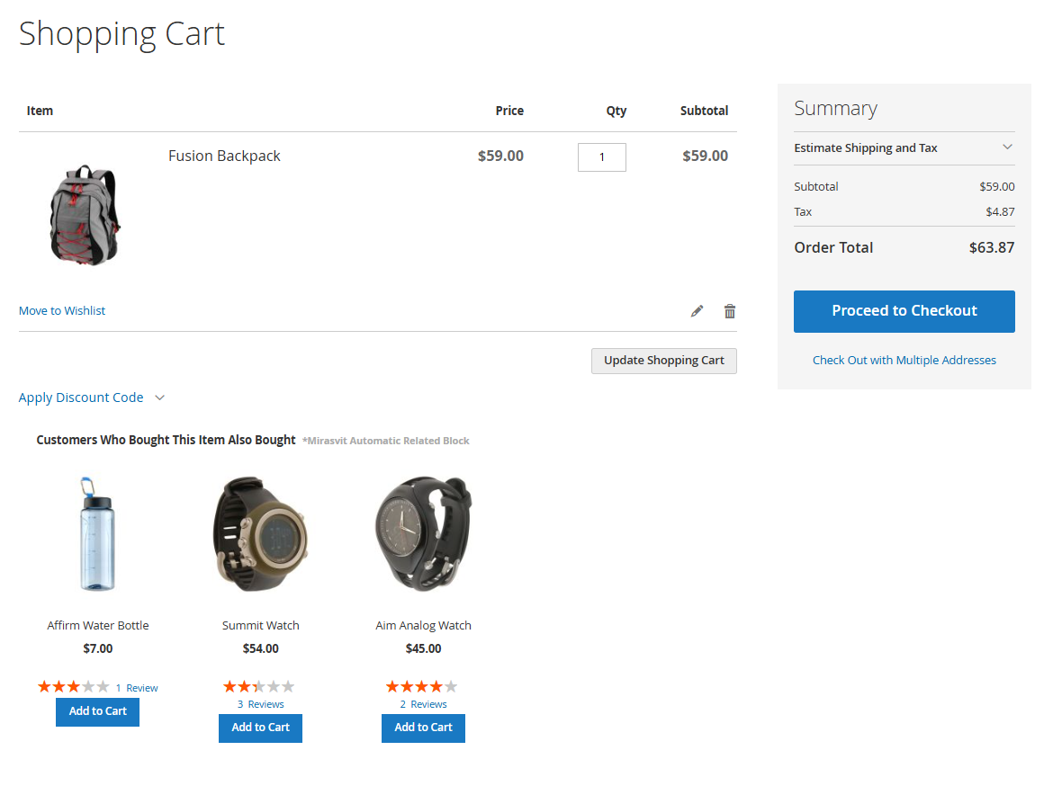 Cross-Selling Products in Cart