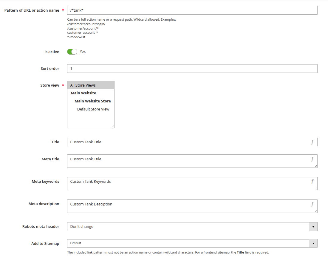 rewrite manager options