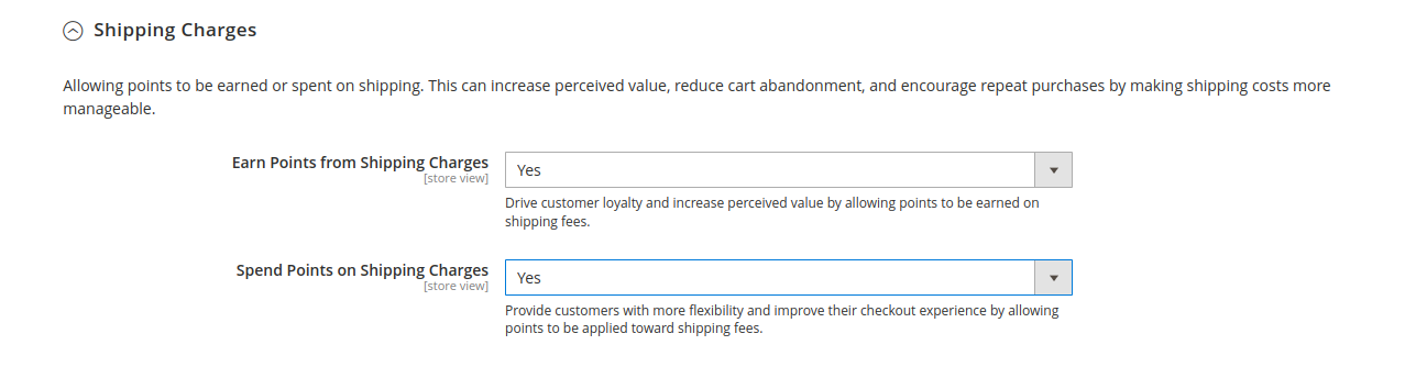 Shipping charges