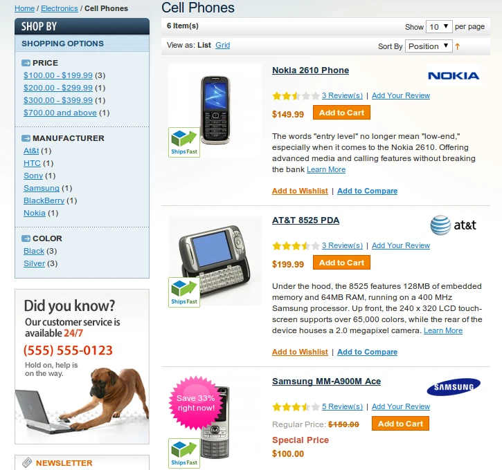 Category View - Magento Catalog Labels