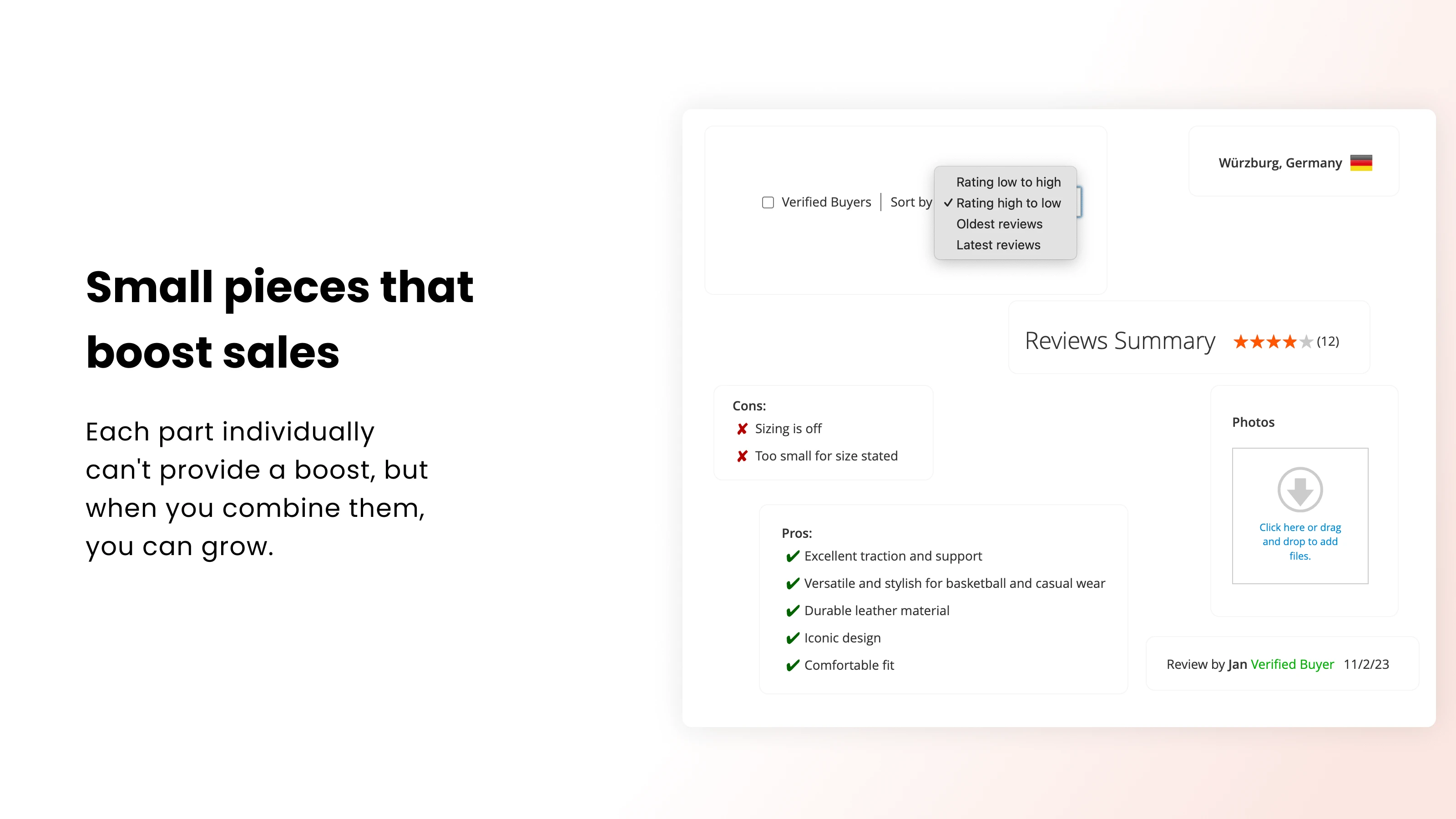 Small pieces that boost sales