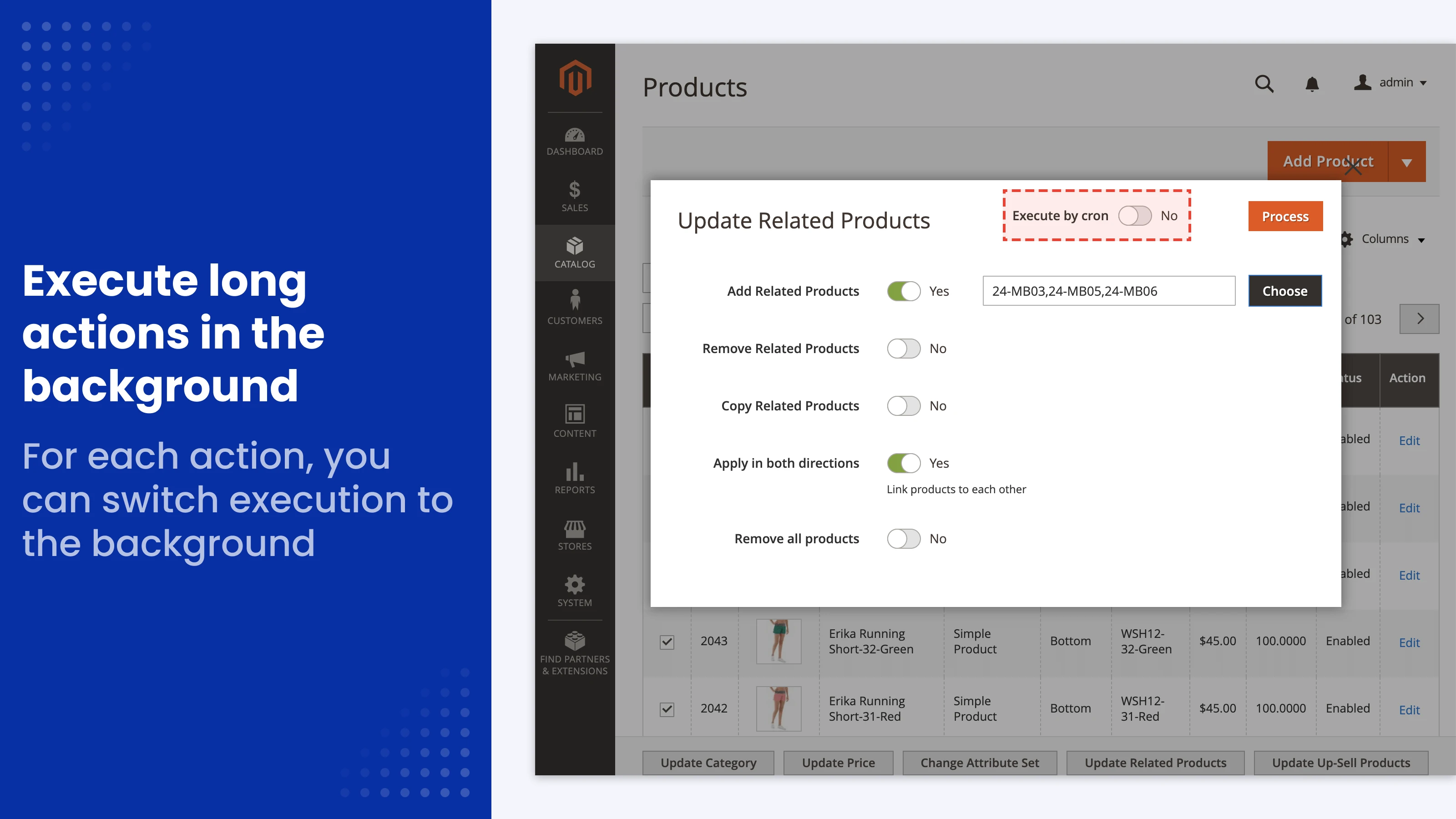 Cron execution toggle in Mirasvit Magento 2 Mass Update Attribute module