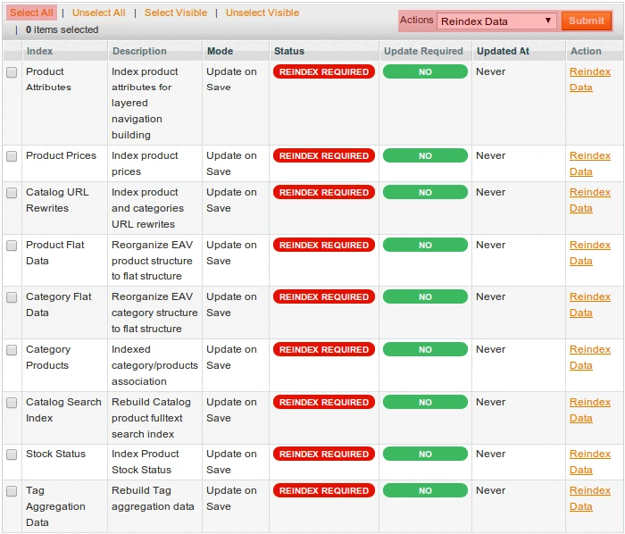 magento search no results