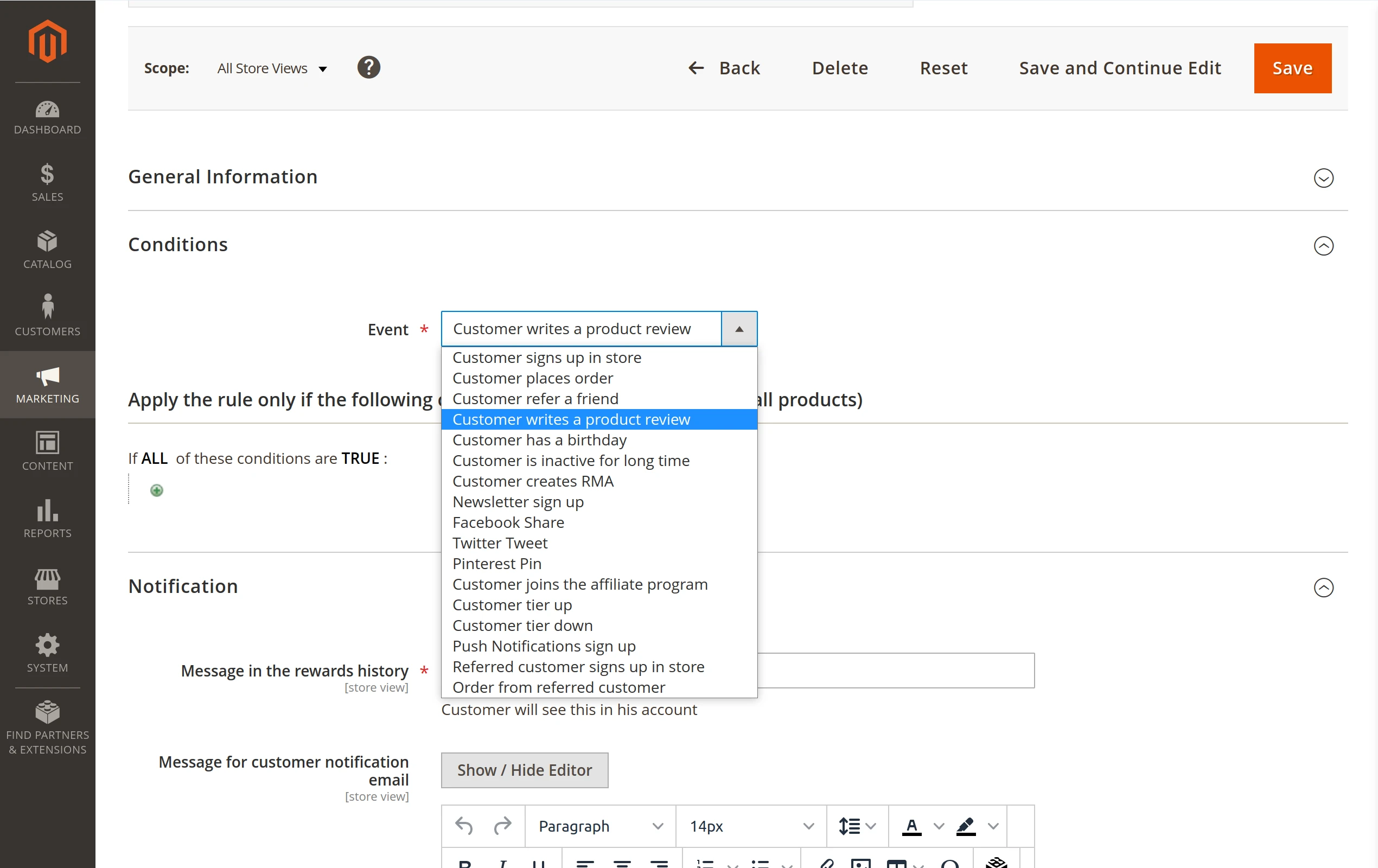 Customizing an earning rule in Mirasvit Magento 2 Loyalty Program module