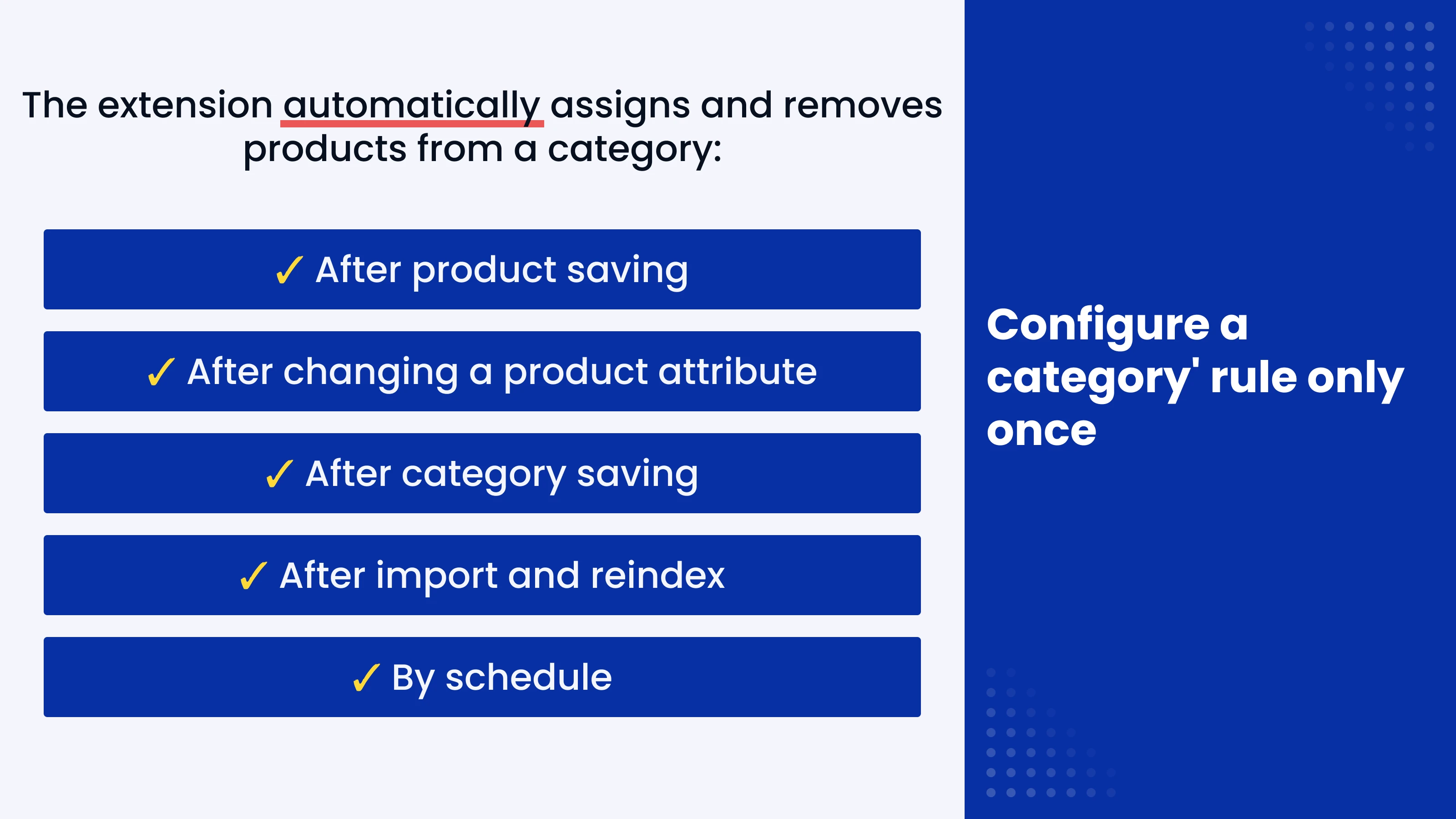 dynamic category import and export