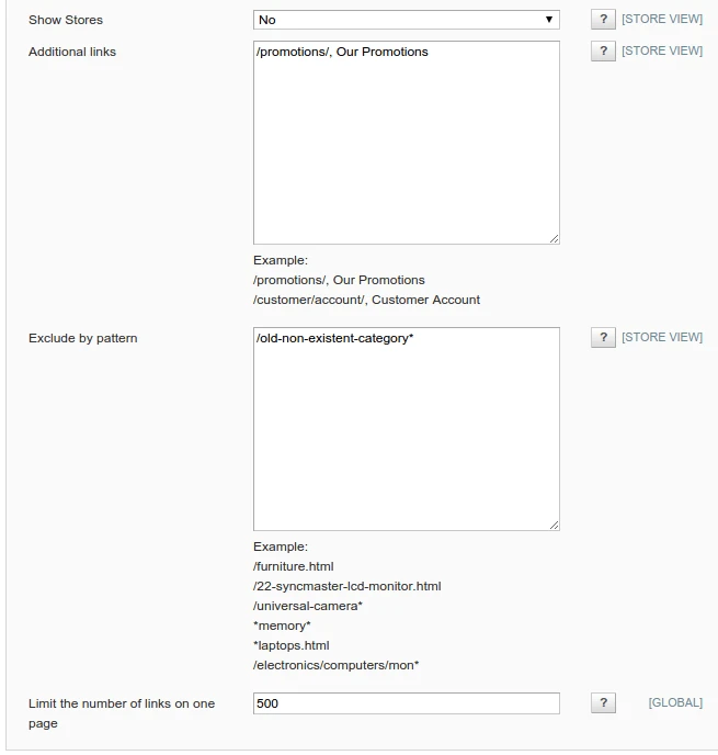 SEO Suite show stores feature