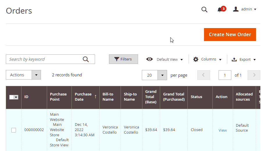 Backend Order ID Search