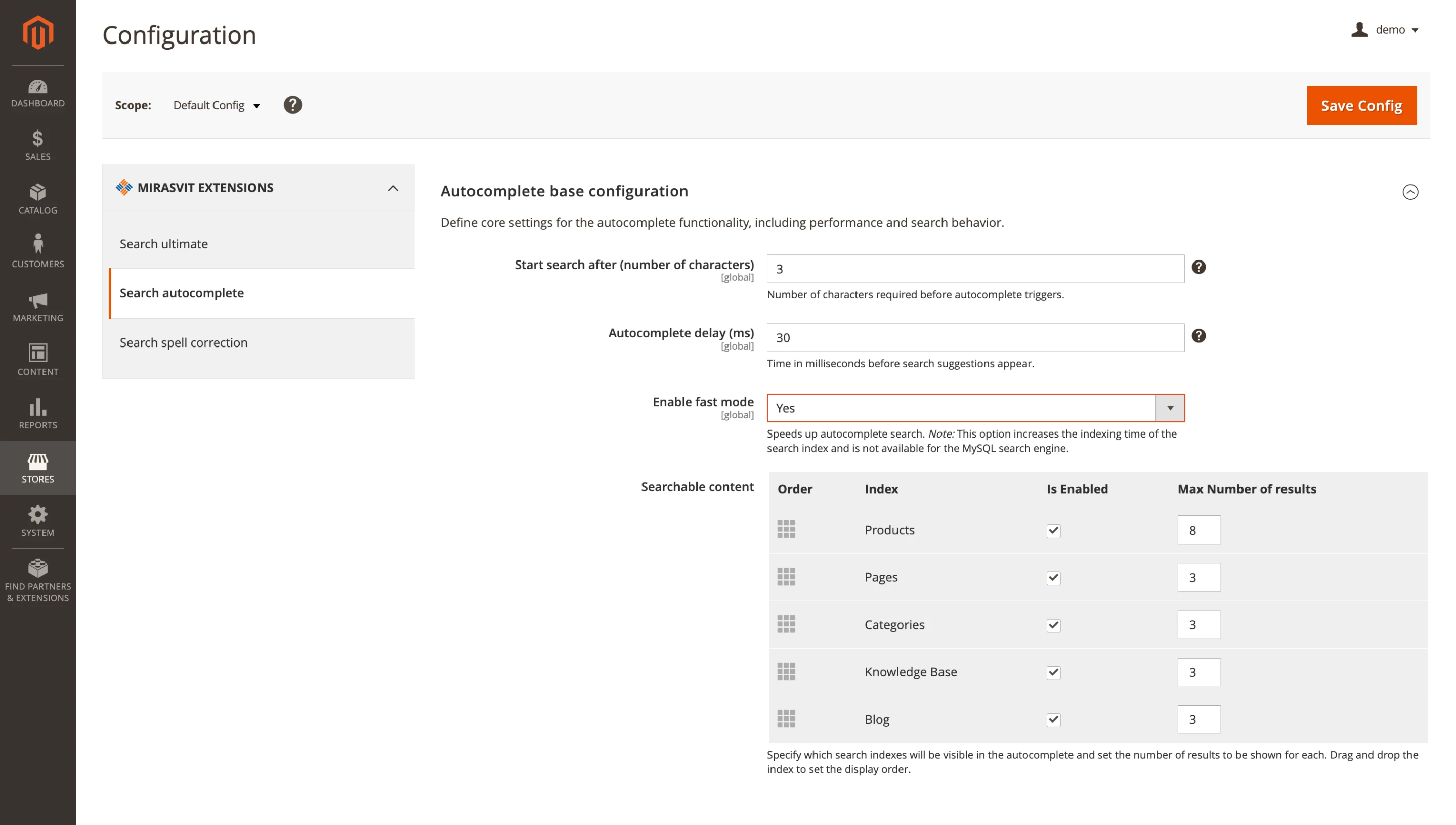Consistent product sorting in autocomplete fast mode