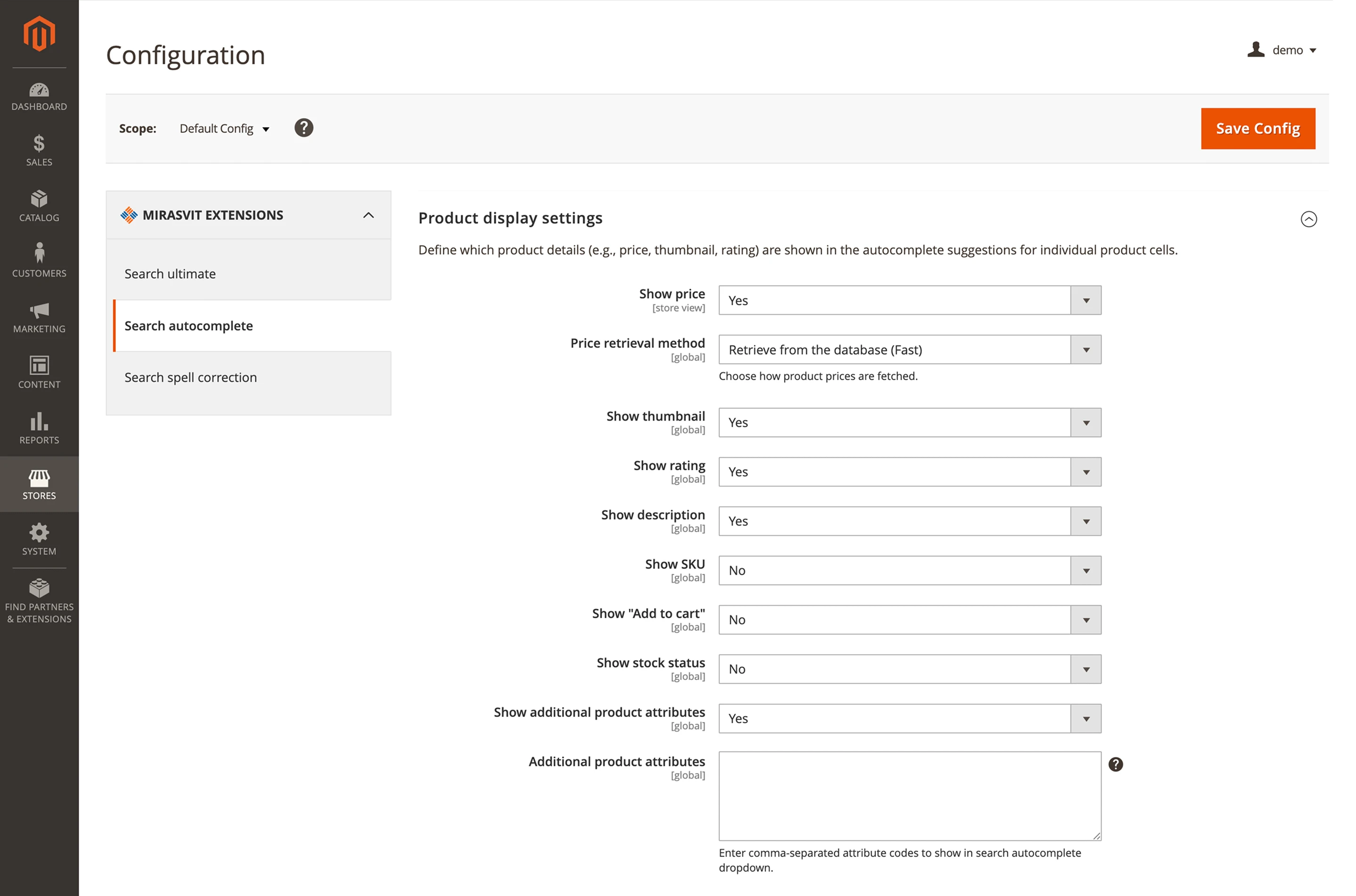 Custom Product Attributes in Autocomplete Results