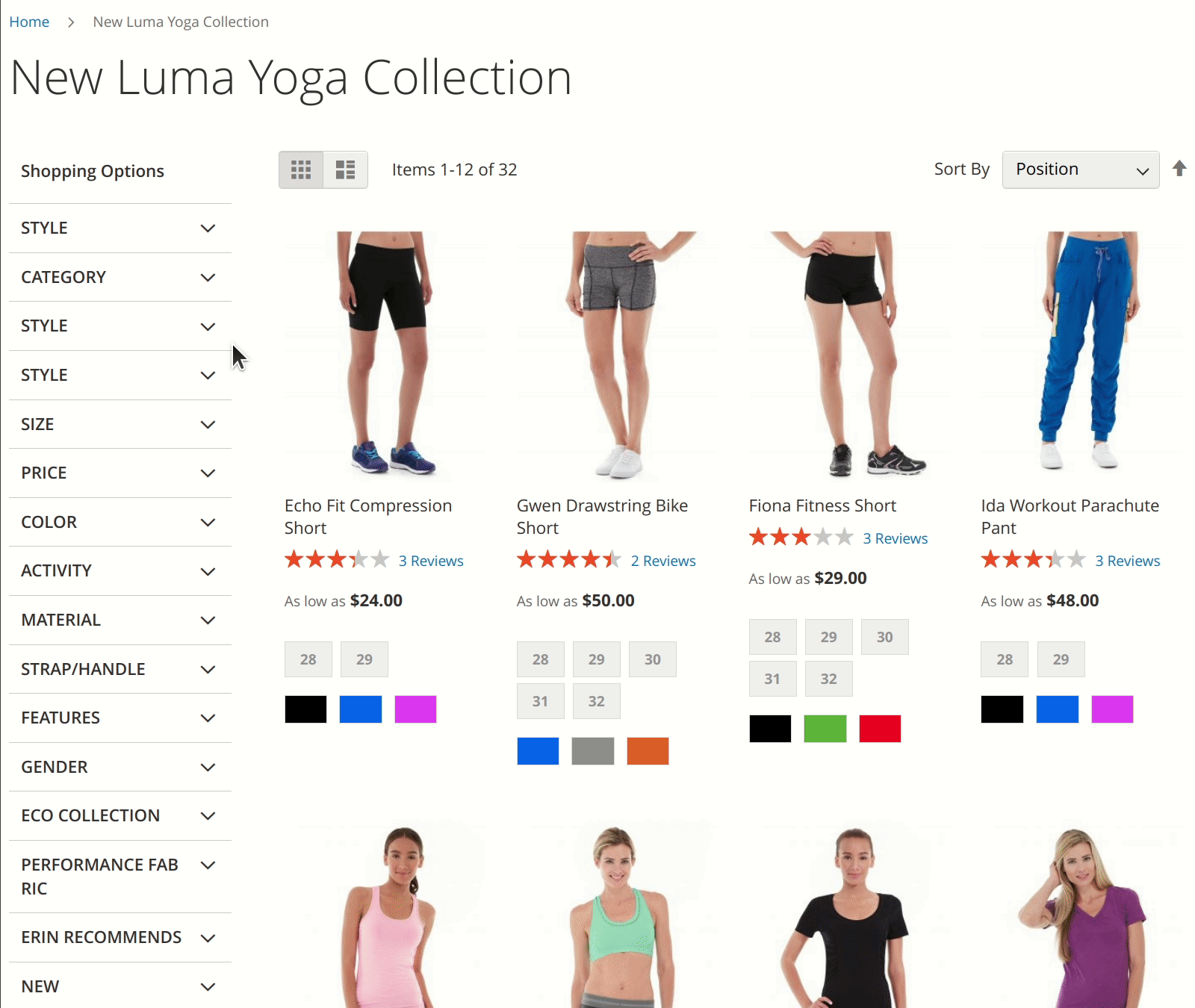 Default filter behavior in Magento 2