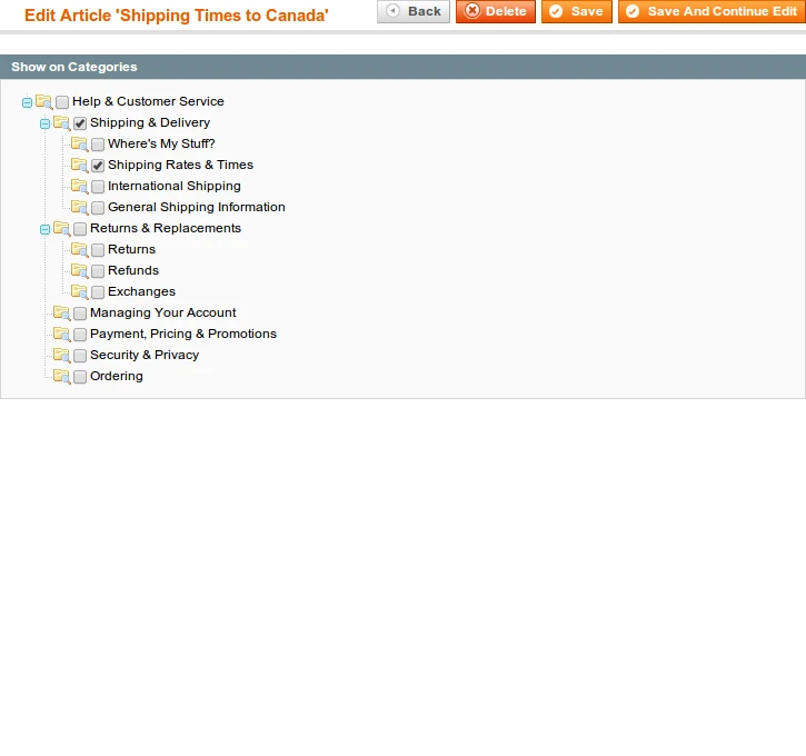Article - Related Categories