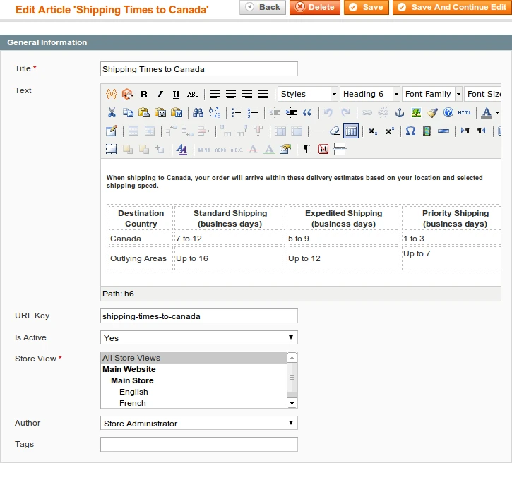 Article - General Information
