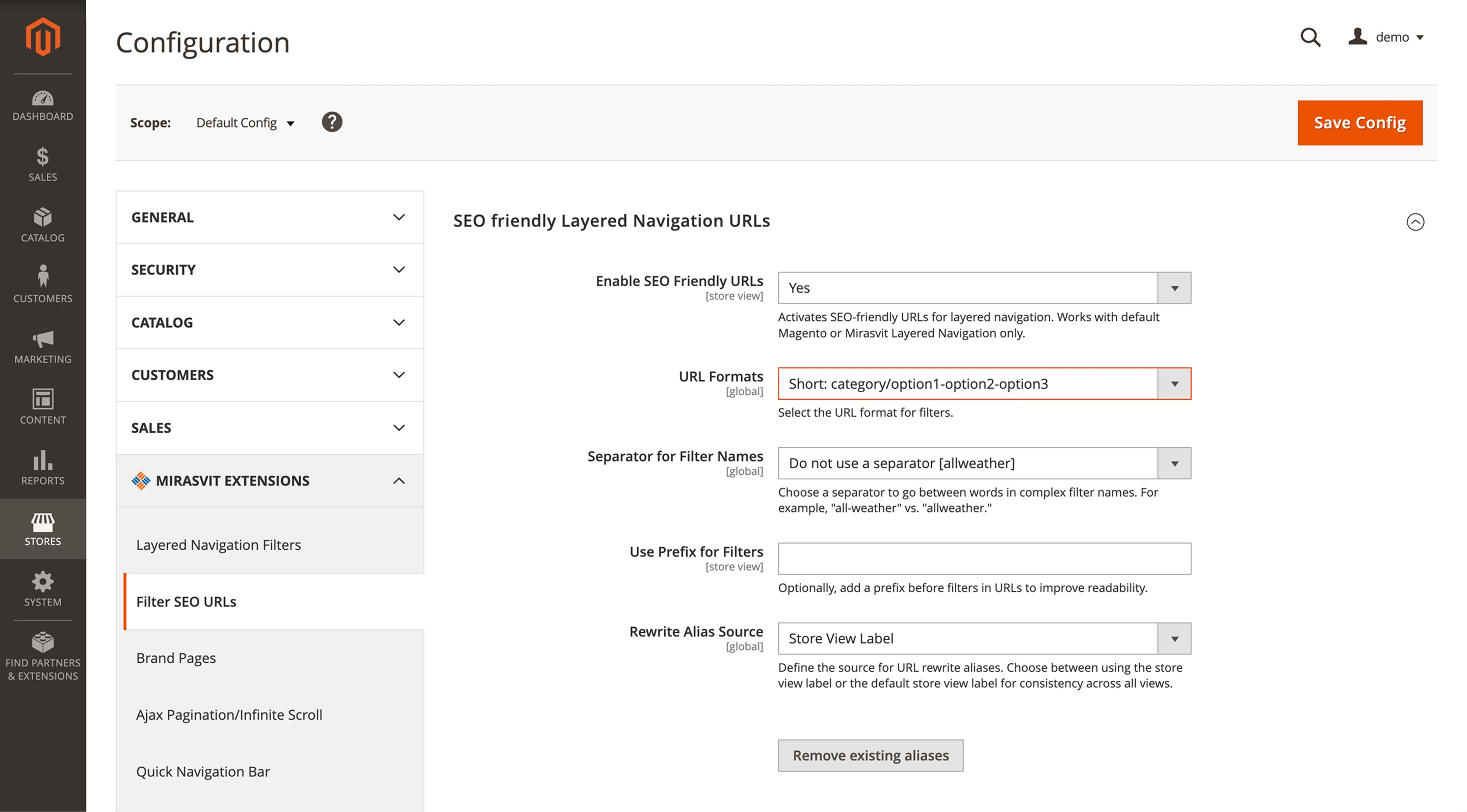 Option to hide clear button in applied filters