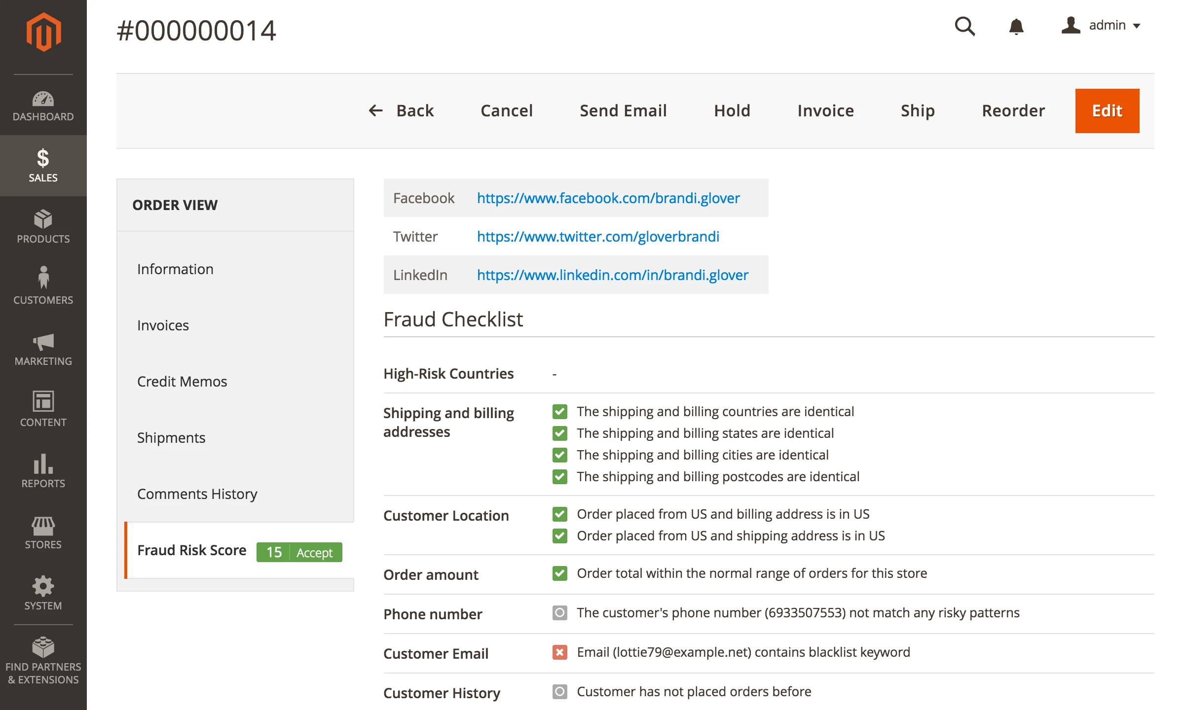 Explore customer social accounts.