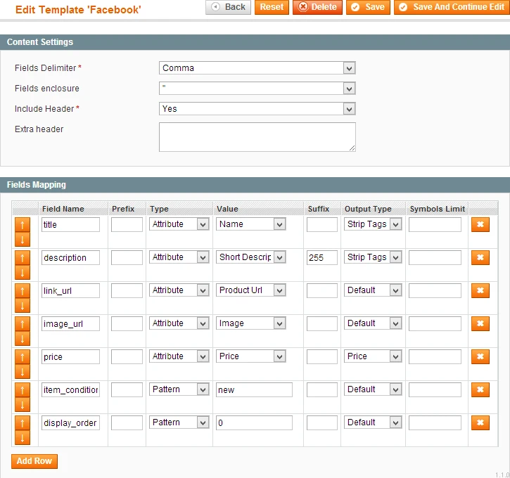 Feed: CSV/TXT Content