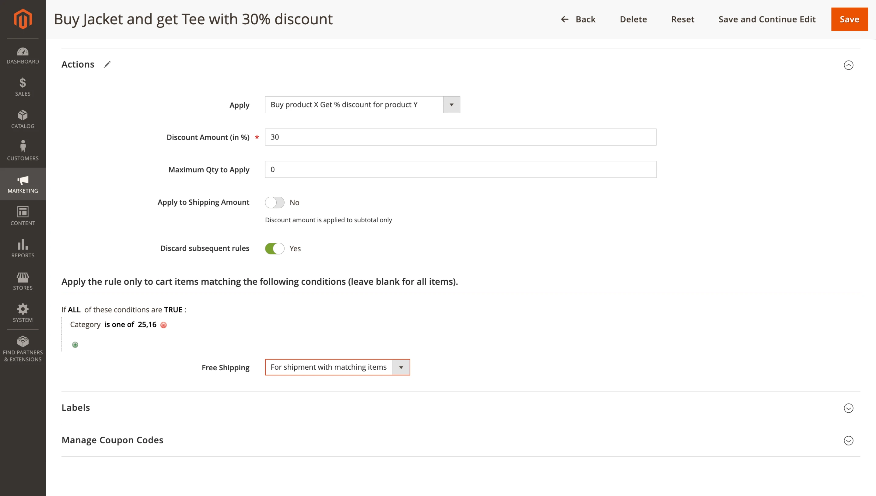 Free Shipping for custom cart rules