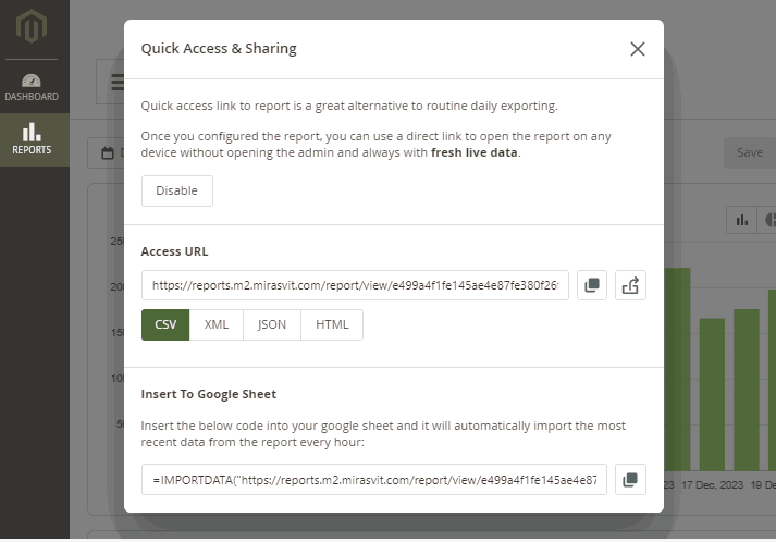 google sheet chart with importdata