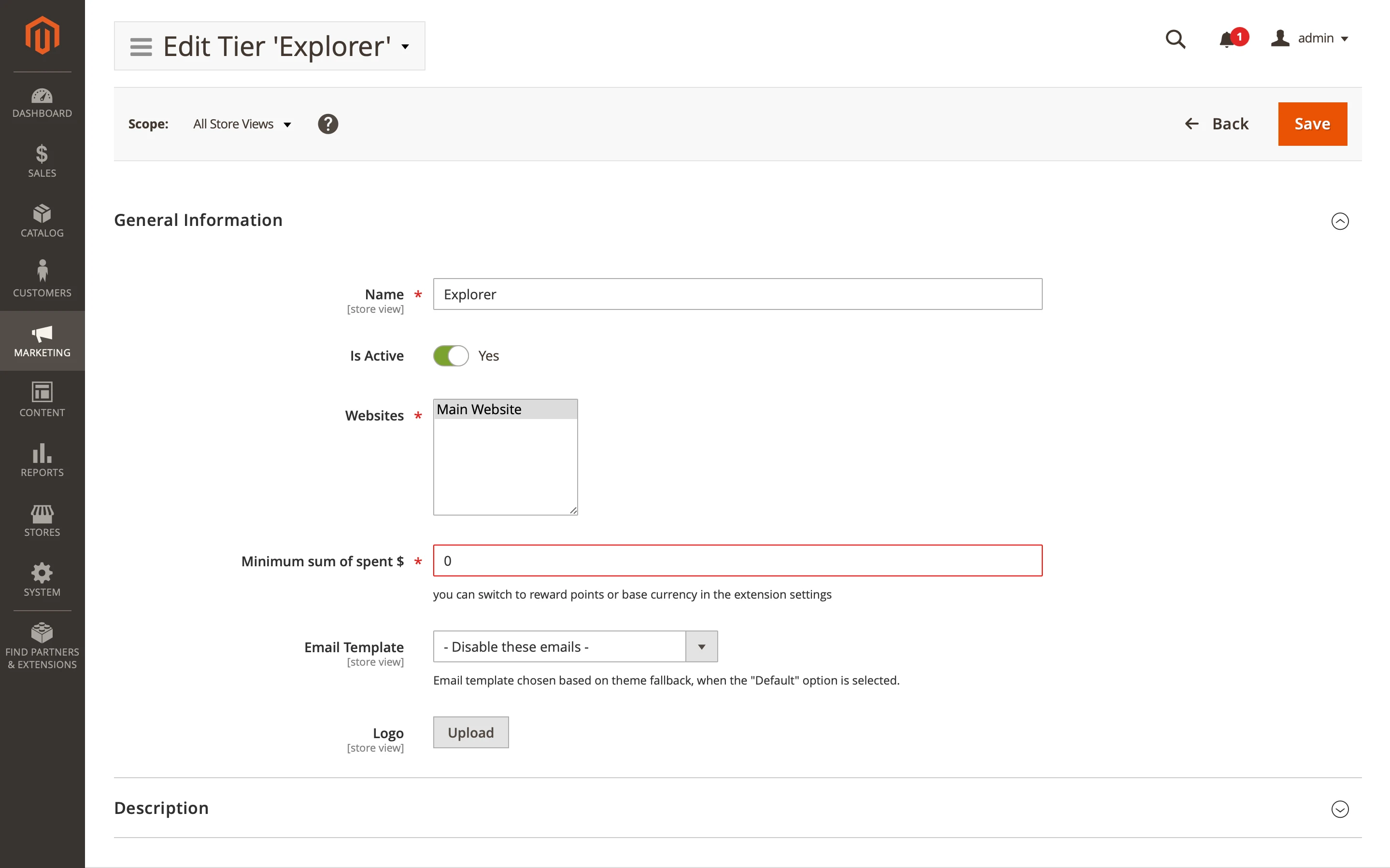How to create explorer tier with Magento 2 Reward Points extension.
