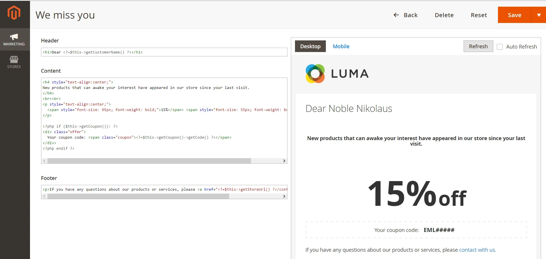 Image 3. Follow Up Email trigger message for non-visitors