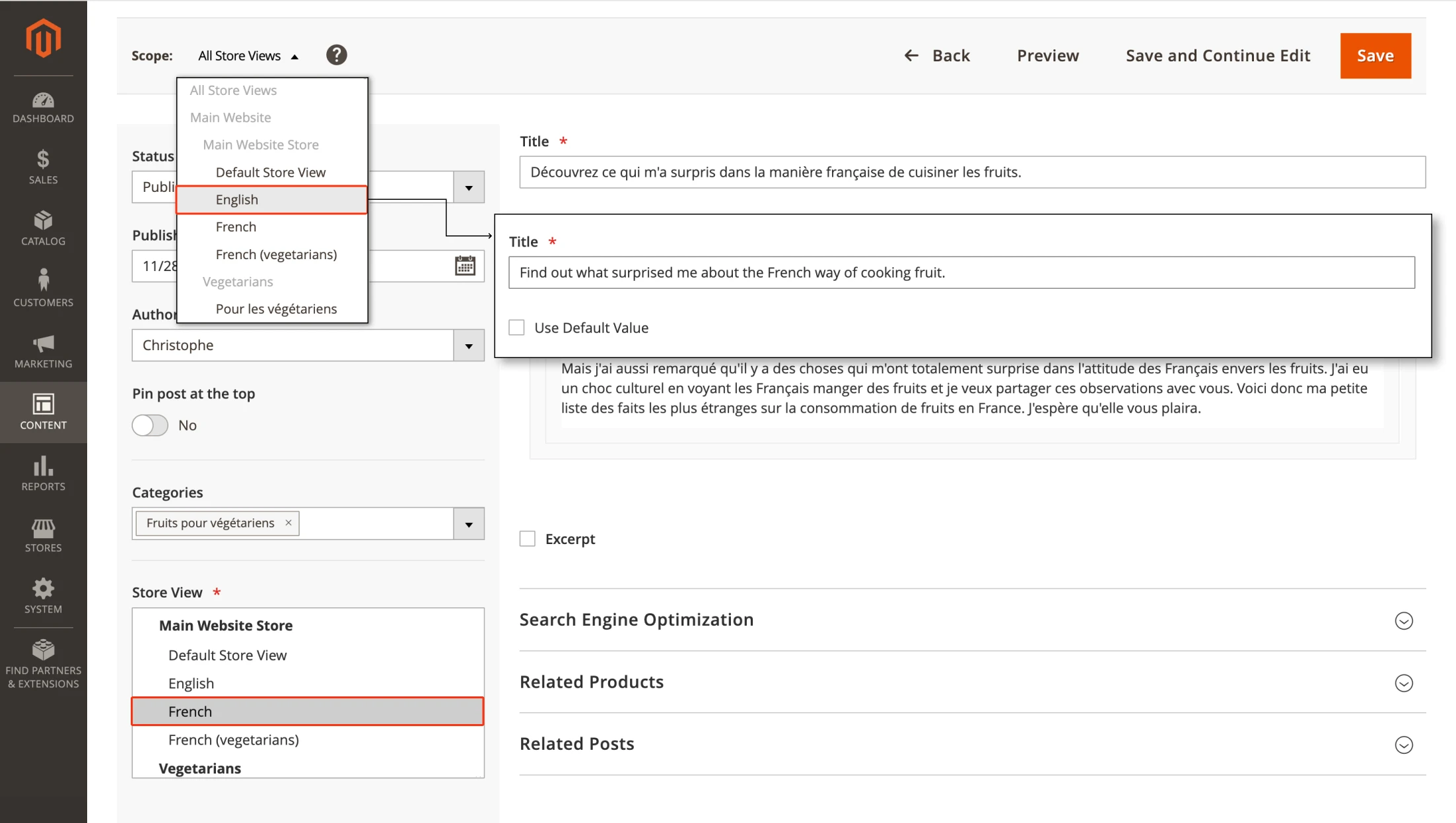 Linking a New Post to a Category and Translate