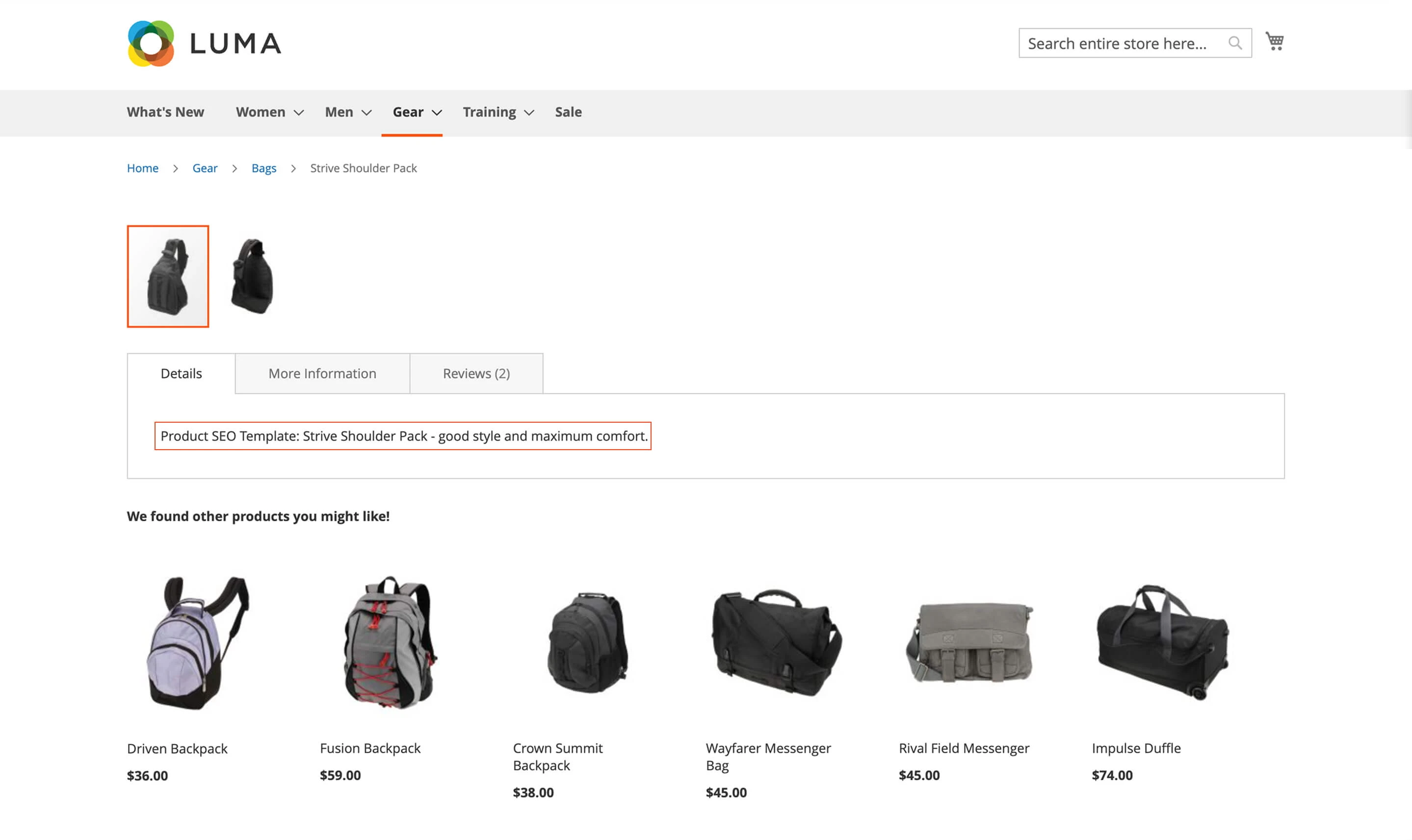 Mirasvit SEO description example