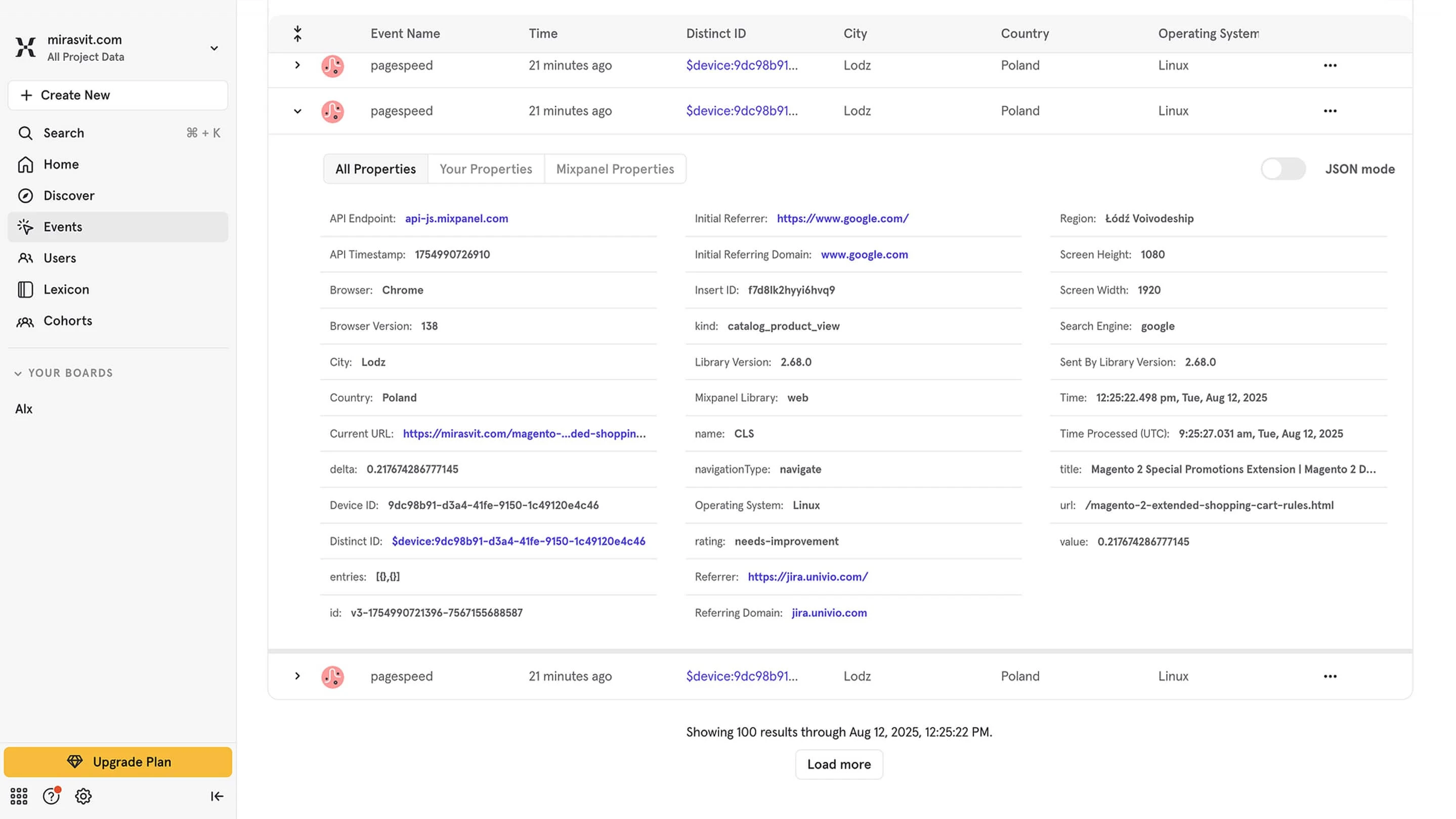 Mixpanel Available Properties