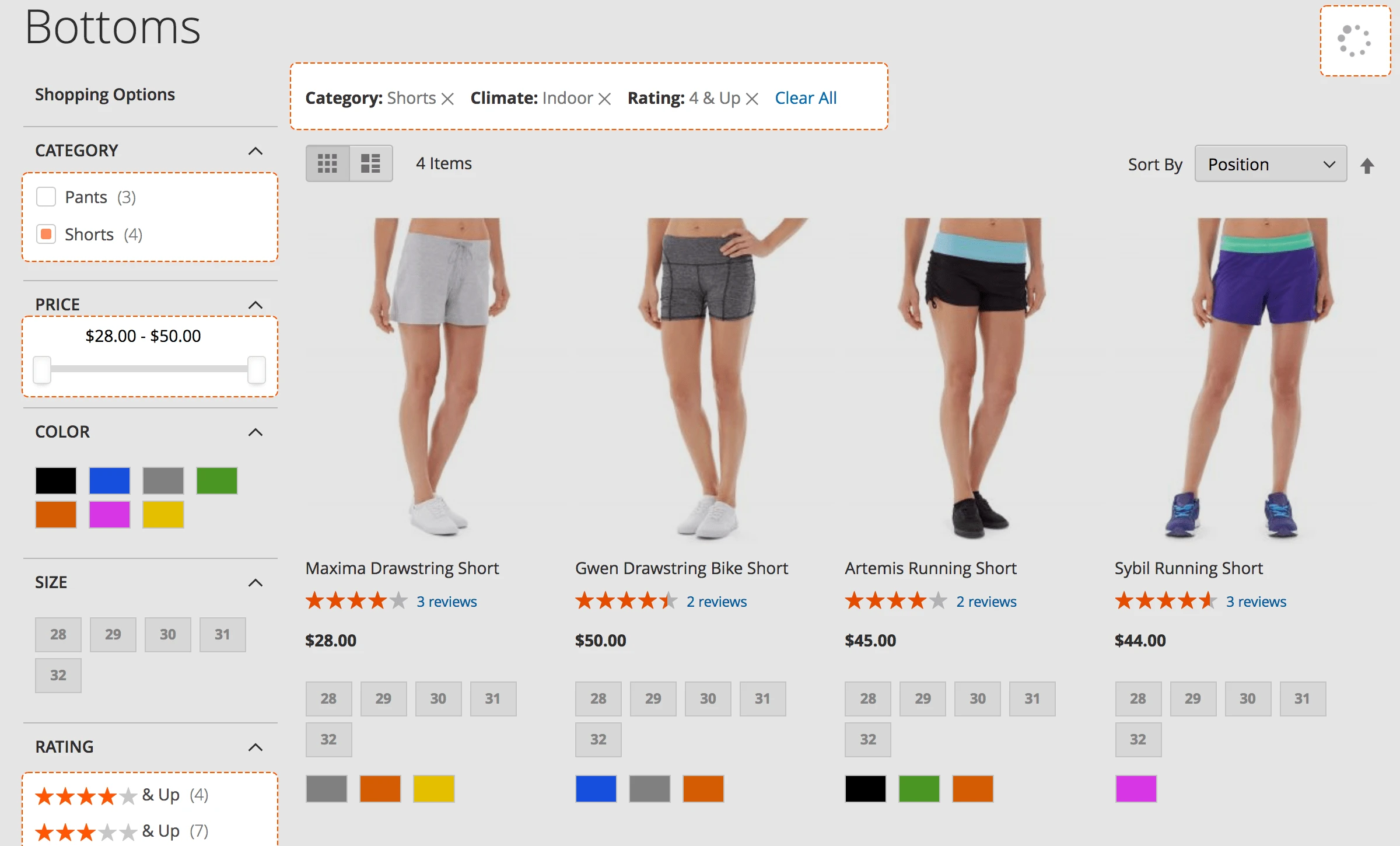 Advanced layered navigation for Magento 2. Left side filters 