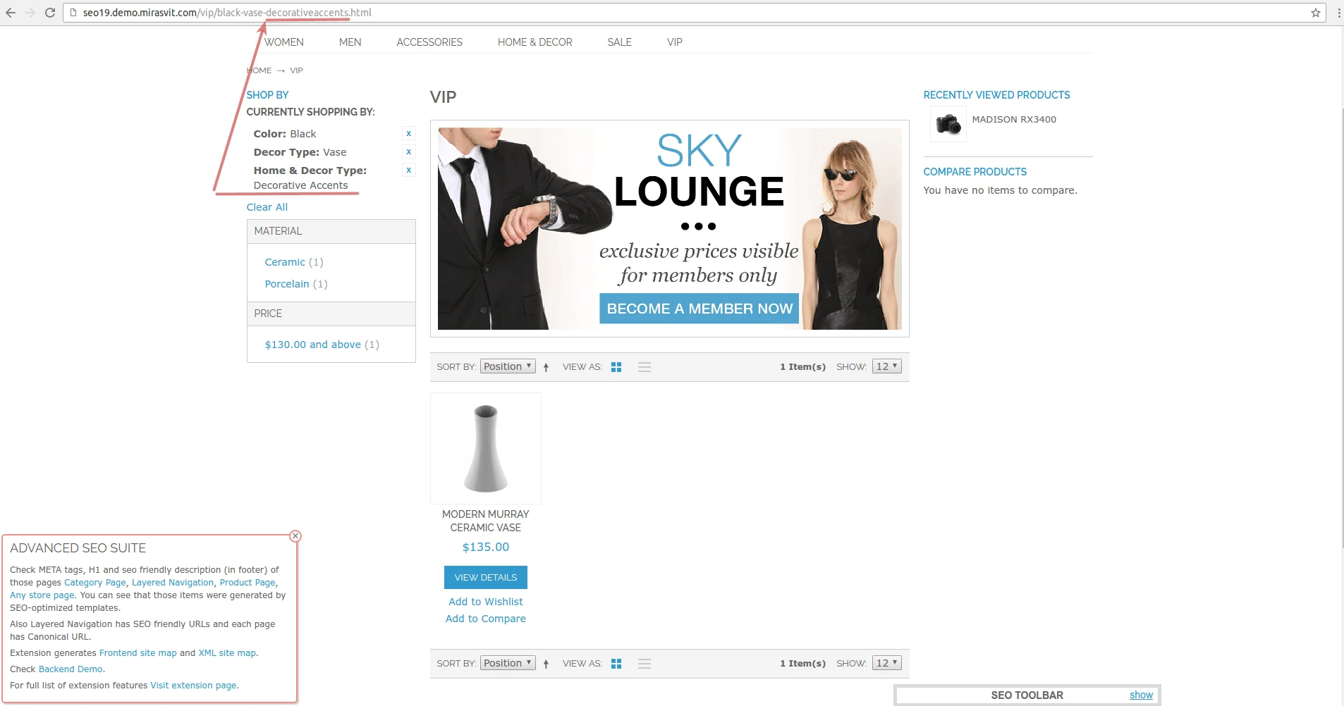 No separation symbols in URL