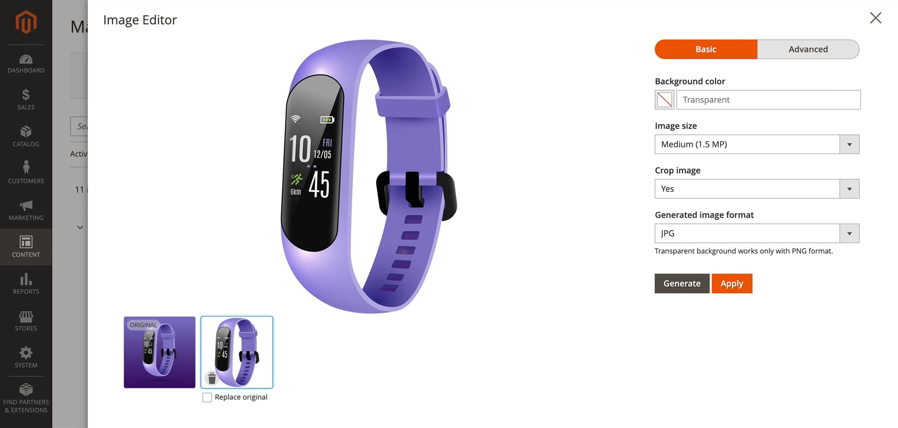 Photoroom removing background