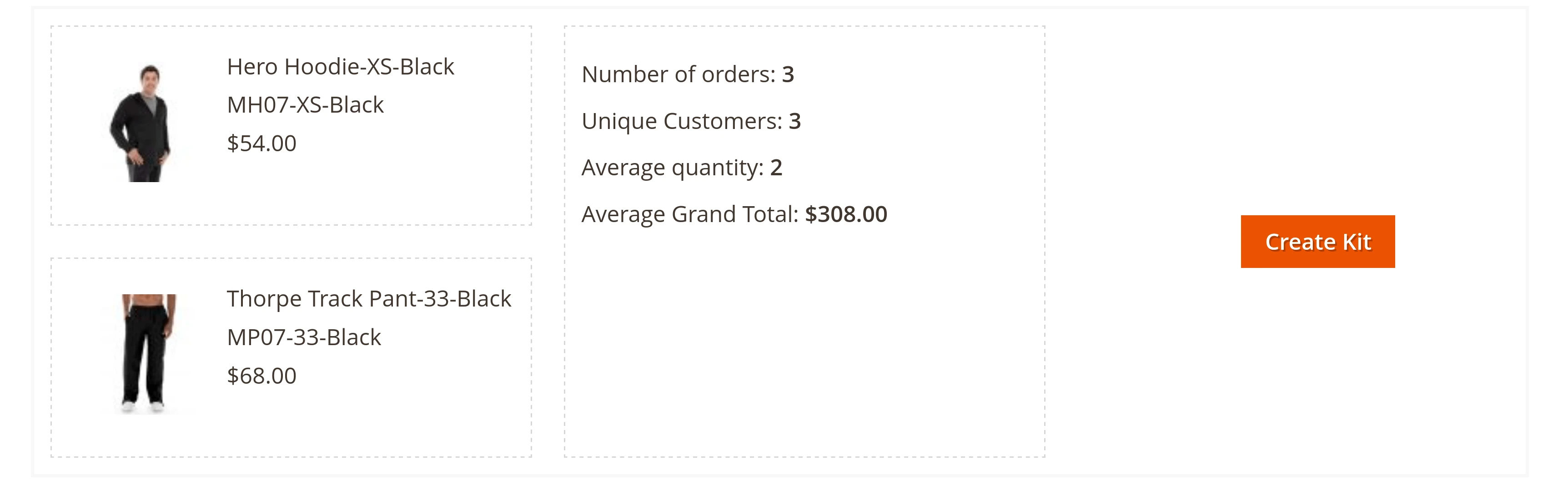 Kit suggestion settings in Mirasvit Magento 2 Buy Together - Product Kits module