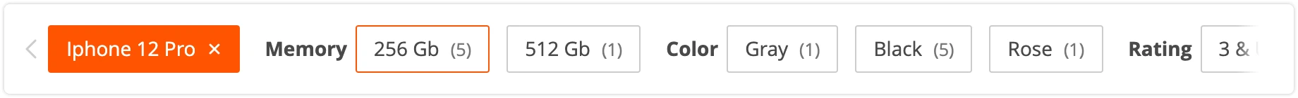Smart filters in Mirasvit Magento 2 Layered Navigation module.
