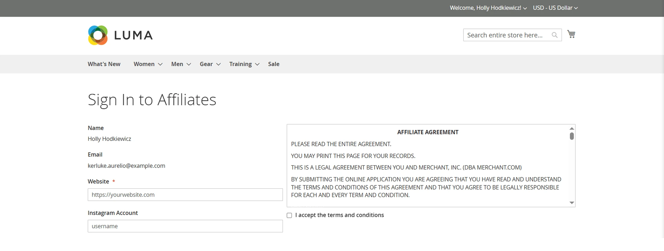 Redirect non-affiliates to registration when accessing affiliate pages
