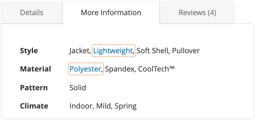 Crosslinking a page in Mirasvit Advanced SEO Suite Magento 2 module - the best SEO suite for Magento 2.