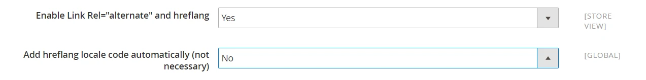 Enabling ‘hreflang’ tag for one of the local store versions in Advanced SEO Suite for M2
