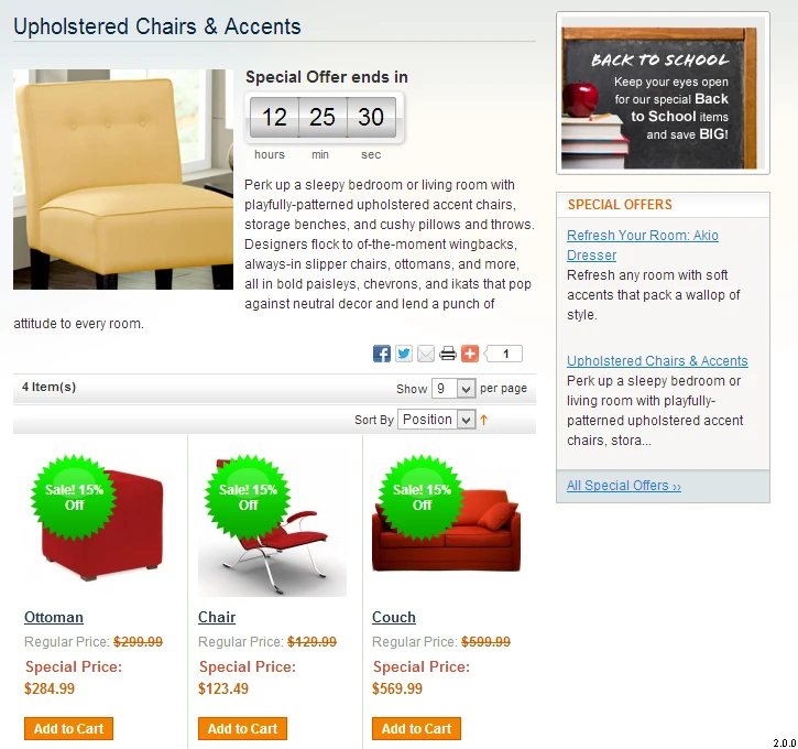 Promotional Products page